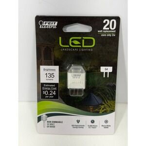 Feit Electric 20W Replacement LED Landscape Light Bulb G4 Base 12V 3000K LVG4‎
